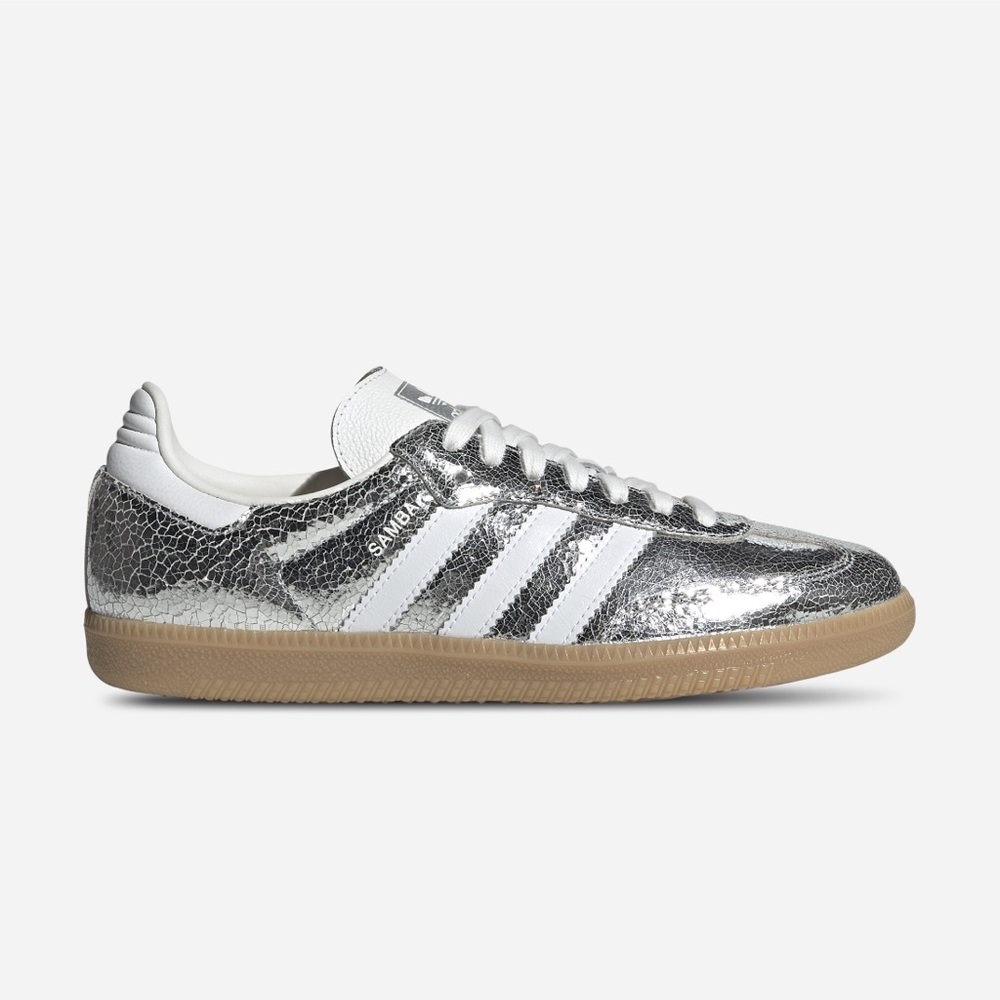 Adidas Samba Metallic Silver Sneakers